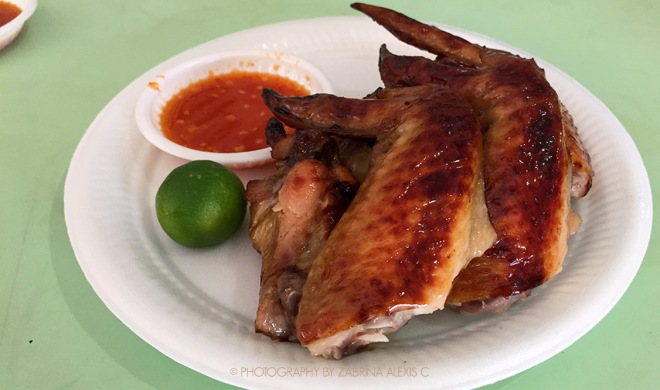 roasted chicken wing singapore food review 